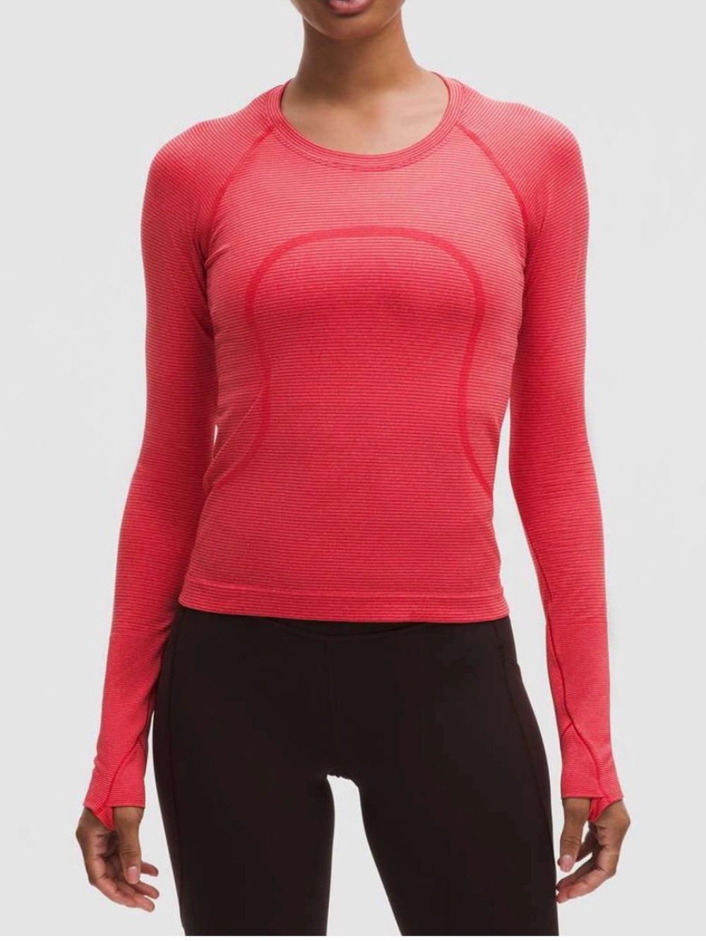 Lululemon Tech Long Sleeve Orange Performance Shirt Size 4